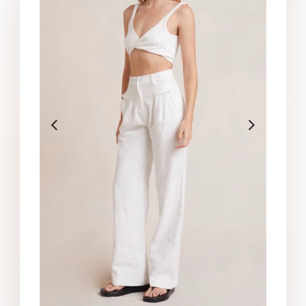 BEC + BRIDGE linen off white pants, size US 8